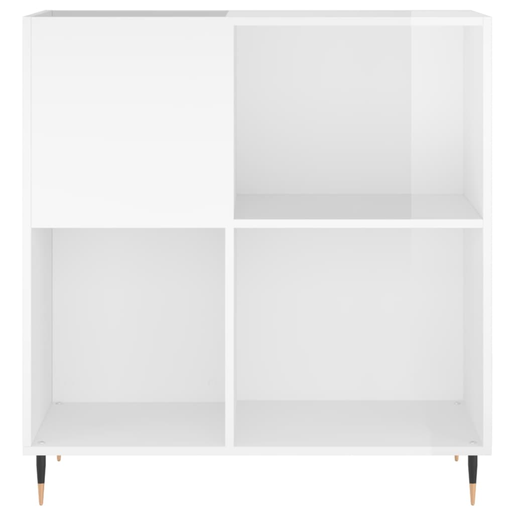 Armoire à panneaux blanc brillant 84,5x38x89 cm en bois