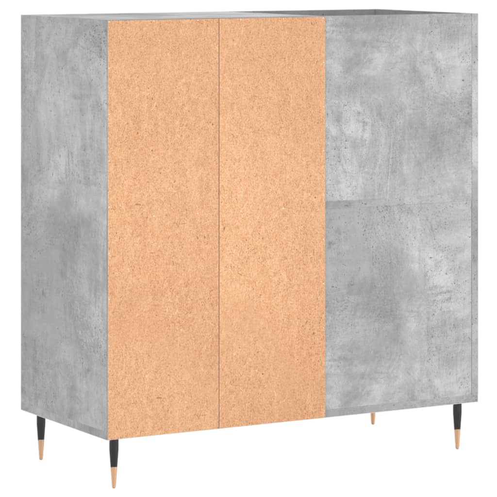 Armoire à panneaux gris béton 84,5x38x89 cm en bois