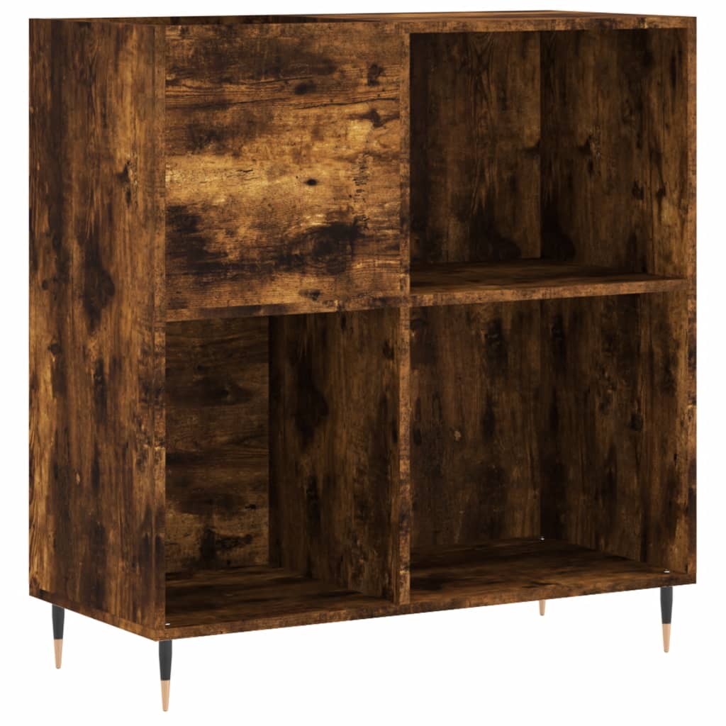 Record Cabinet Smoked Oak 84.5x38x89 cm Wood Material