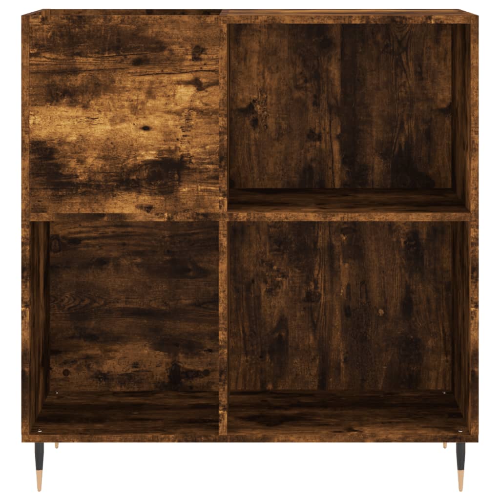 Record Cabinet Smoked Oak 84.5x38x89 cm Wood Material