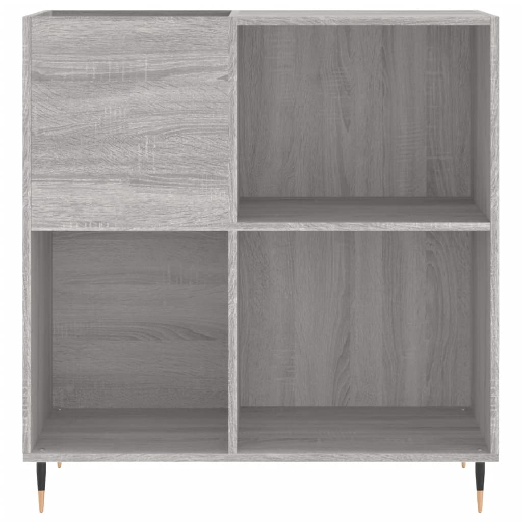Record Cabinet Gray Sonoma 84.5x38x89 cm Wood Material