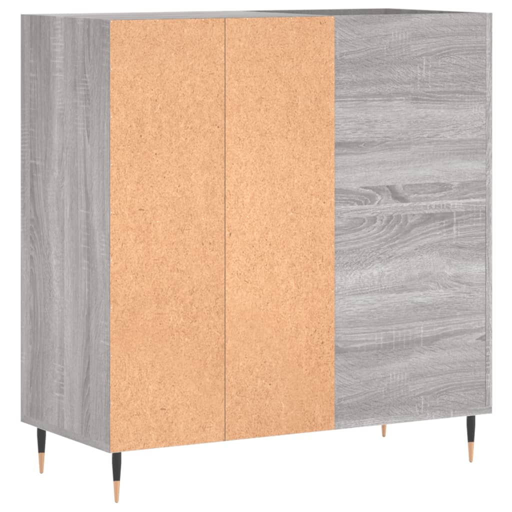 Record Cabinet Gray Sonoma 84.5x38x89 cm Wood Material