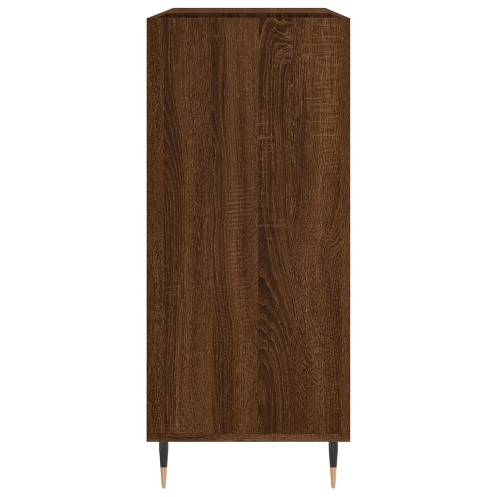 Record Cabinet Brown Oak Look 84.5x38x89 cm Wood Material