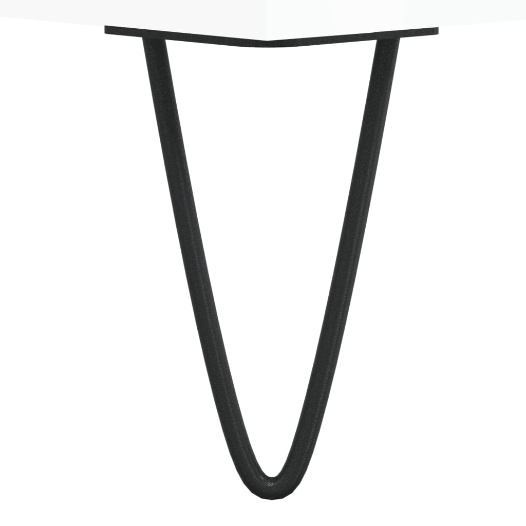 Armoire à panneaux blanc brillant 84,5x38x89 cm en bois