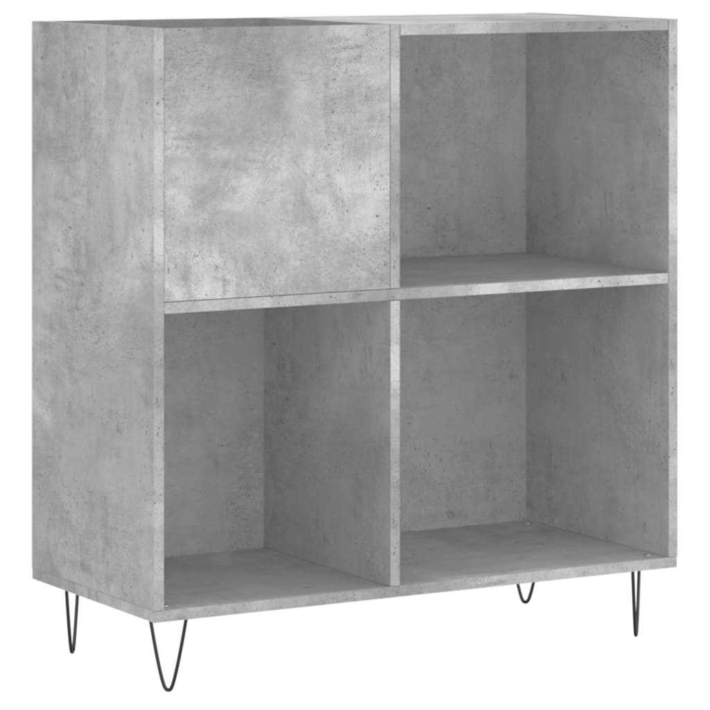 Armoire à panneaux gris béton 84,5x38x89 cm en bois