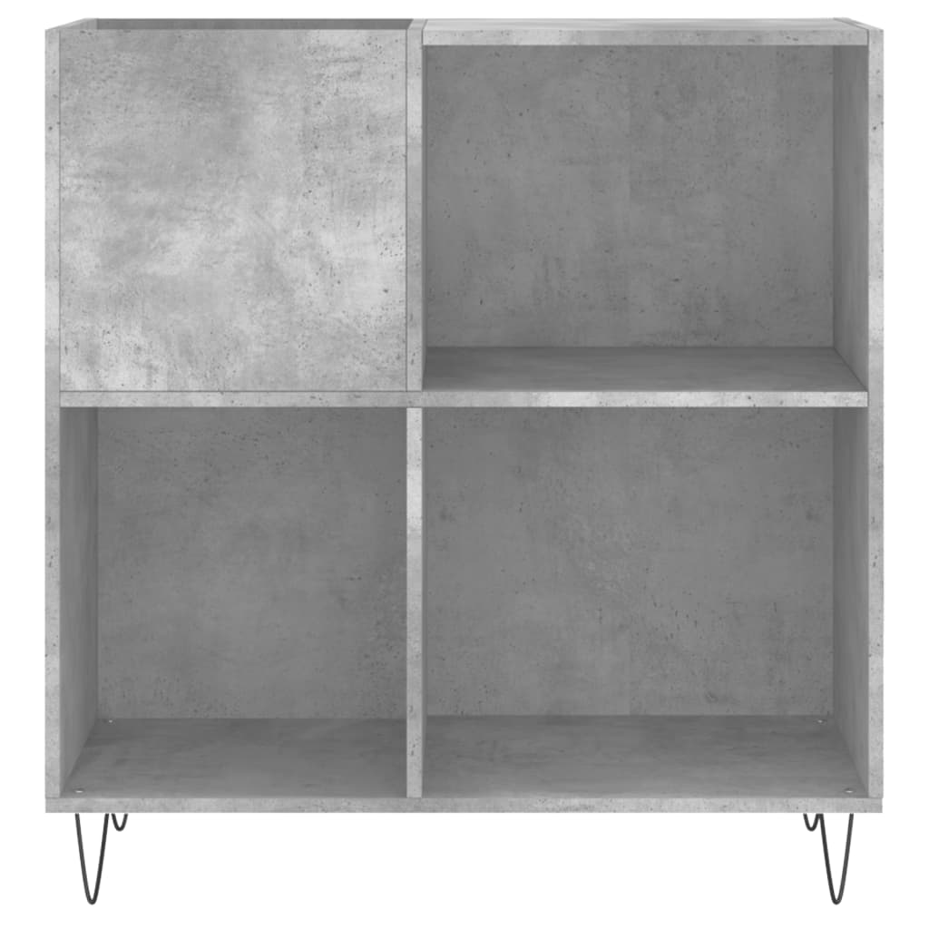 Armoire à panneaux gris béton 84,5x38x89 cm en bois
