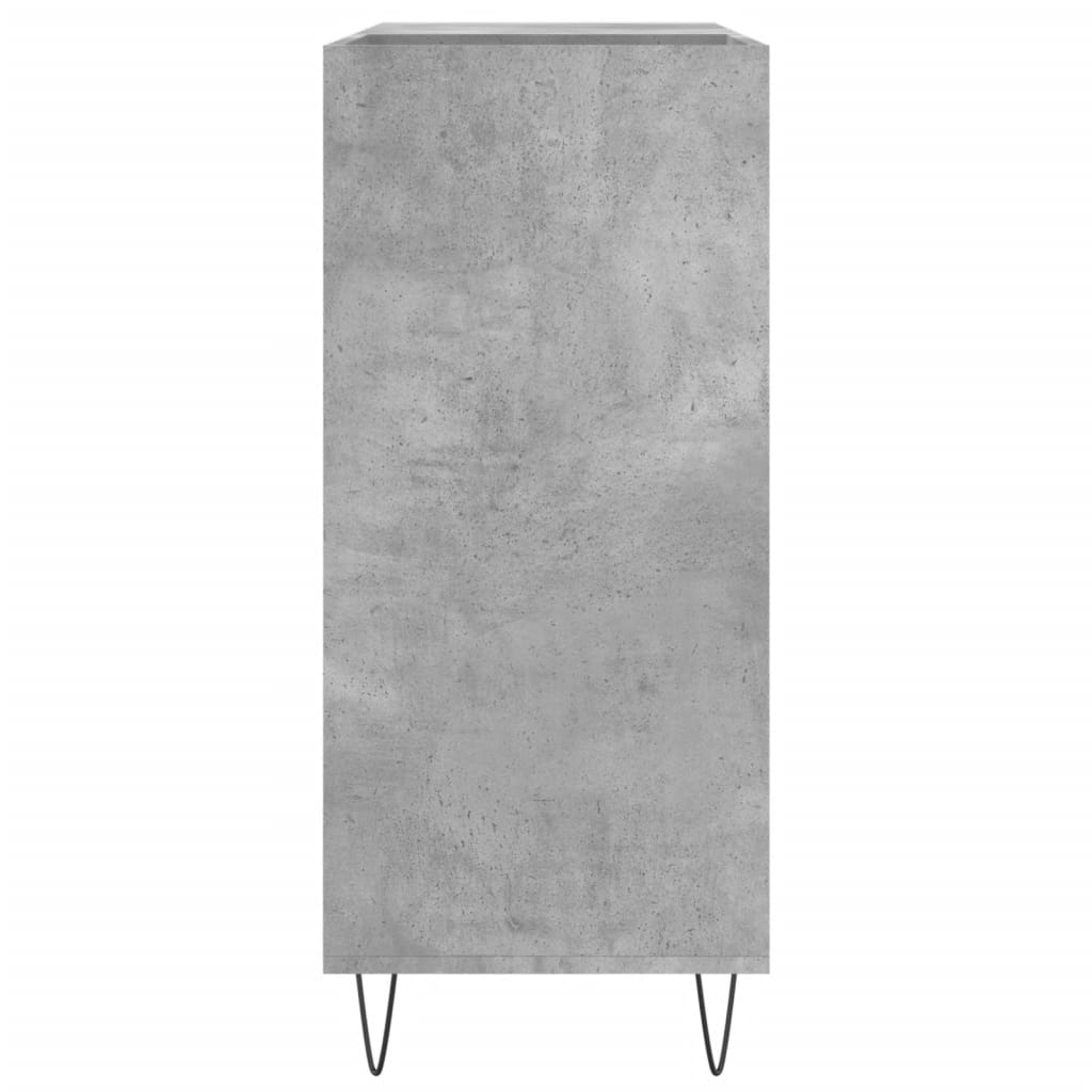 Armoire à panneaux gris béton 84,5x38x89 cm en bois