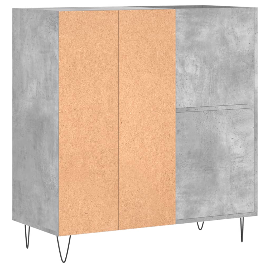 Armoire à panneaux gris béton 84,5x38x89 cm en bois