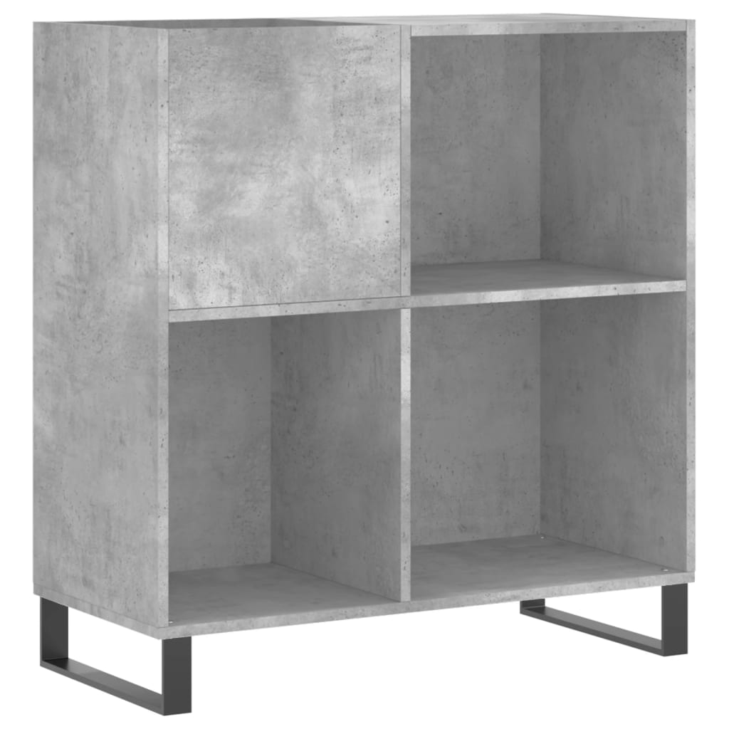 Armoire à panneaux gris béton 84,5x38x89 cm en bois