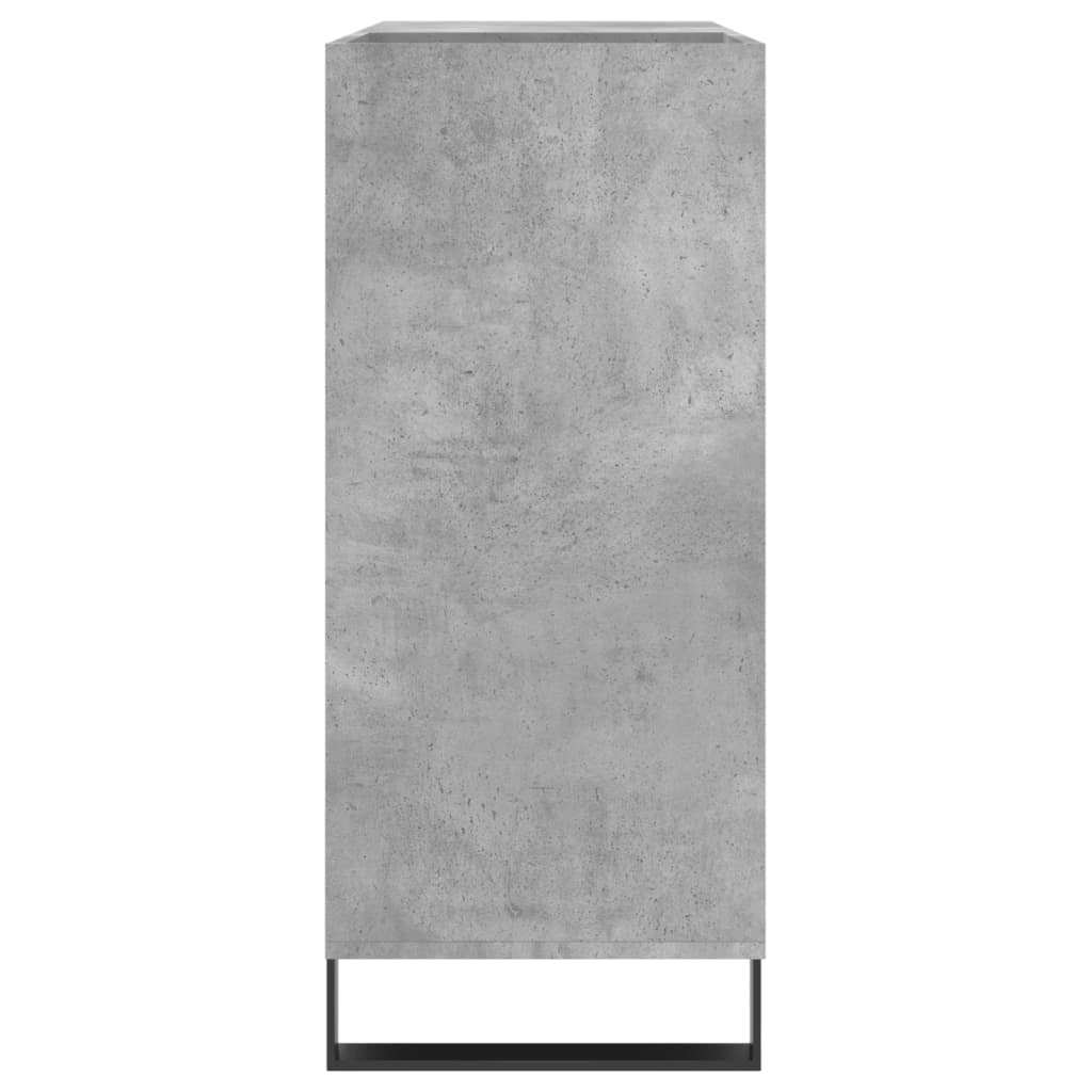Armoire à panneaux gris béton 84,5x38x89 cm en bois