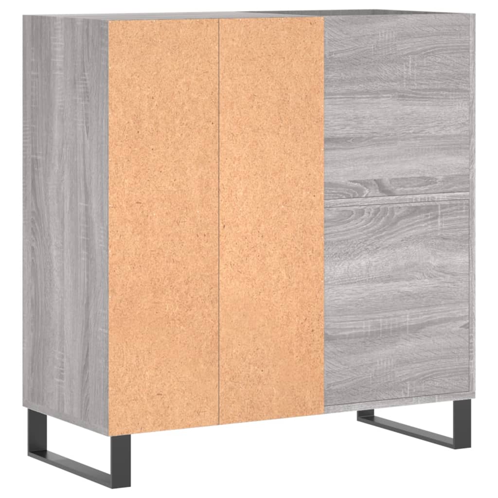 Armoire à panneaux gris Sonoma 84,5x38x89 cm matériau bois