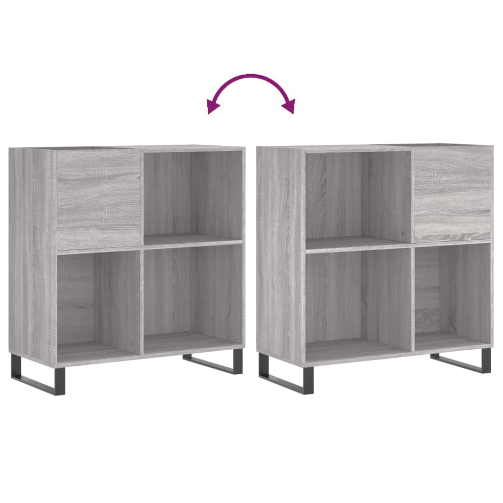 Armoire à panneaux gris Sonoma 84,5x38x89 cm matériau bois