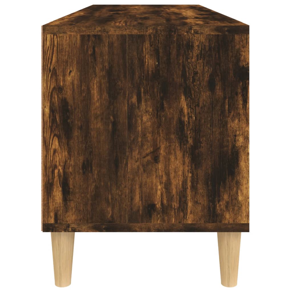 Meuble TV chêne fumé 100x34,5x44,5 cm matériau bois