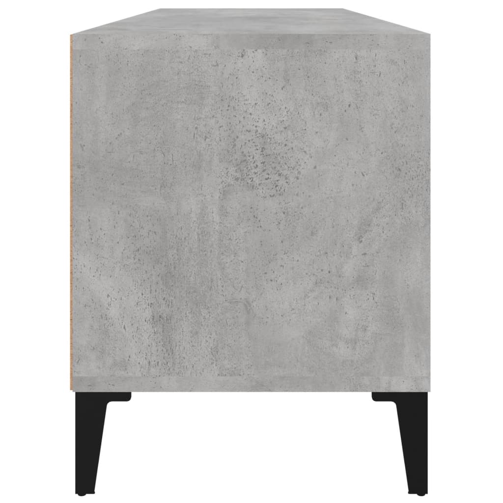 Meuble TV gris béton 100x34,5x44,5 cm en bois