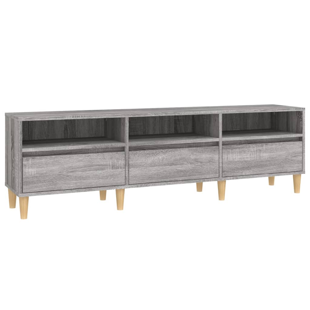 TV Cabinet Gray Sonoma 150x30x44.5 cm Wood Material