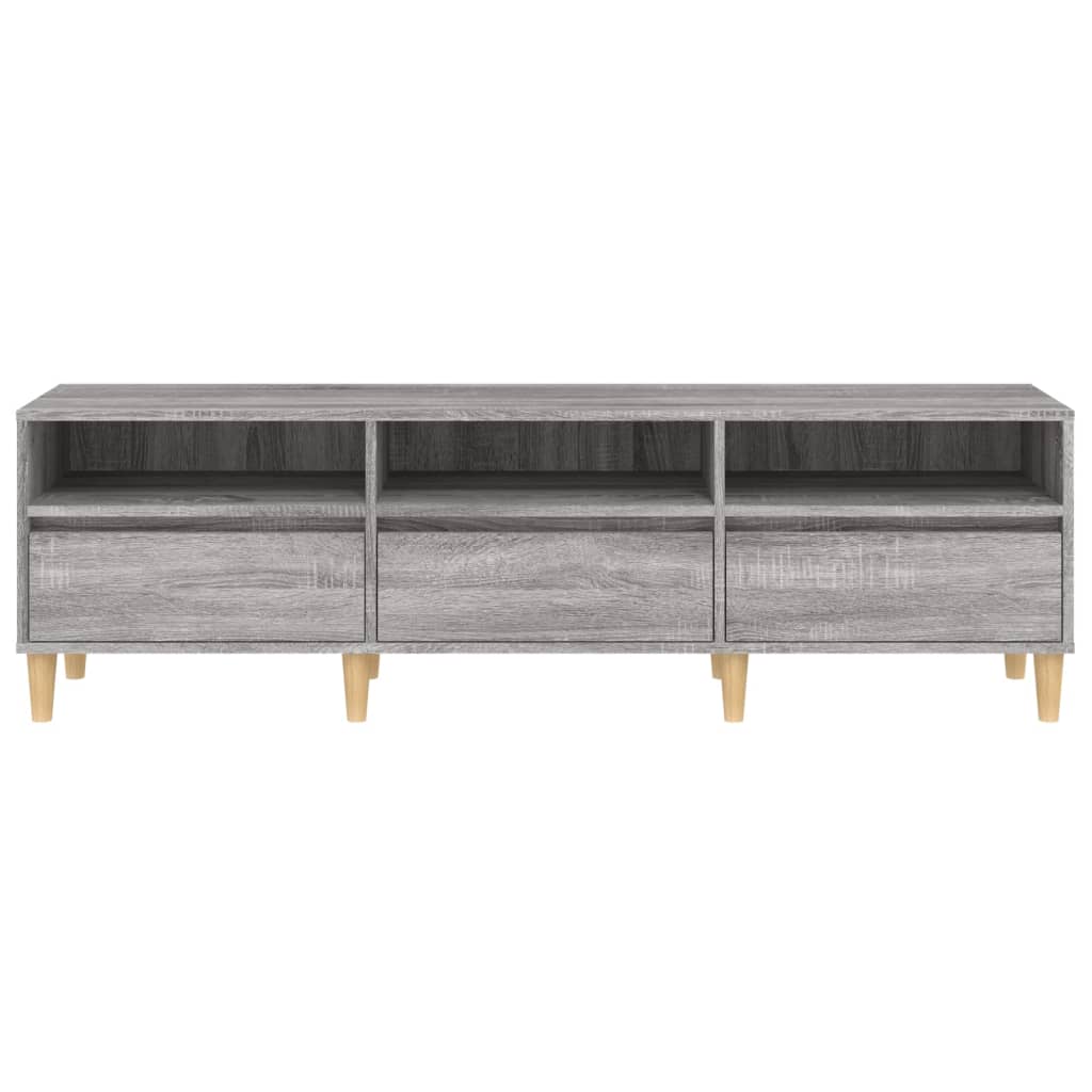 TV Cabinet Gray Sonoma 150x30x44.5 cm Wood Material