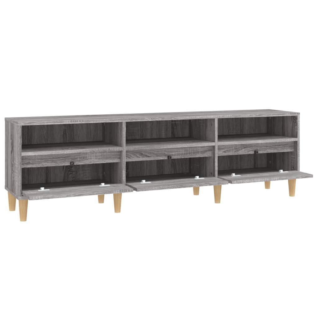 TV Cabinet Gray Sonoma 150x30x44.5 cm Wood Material