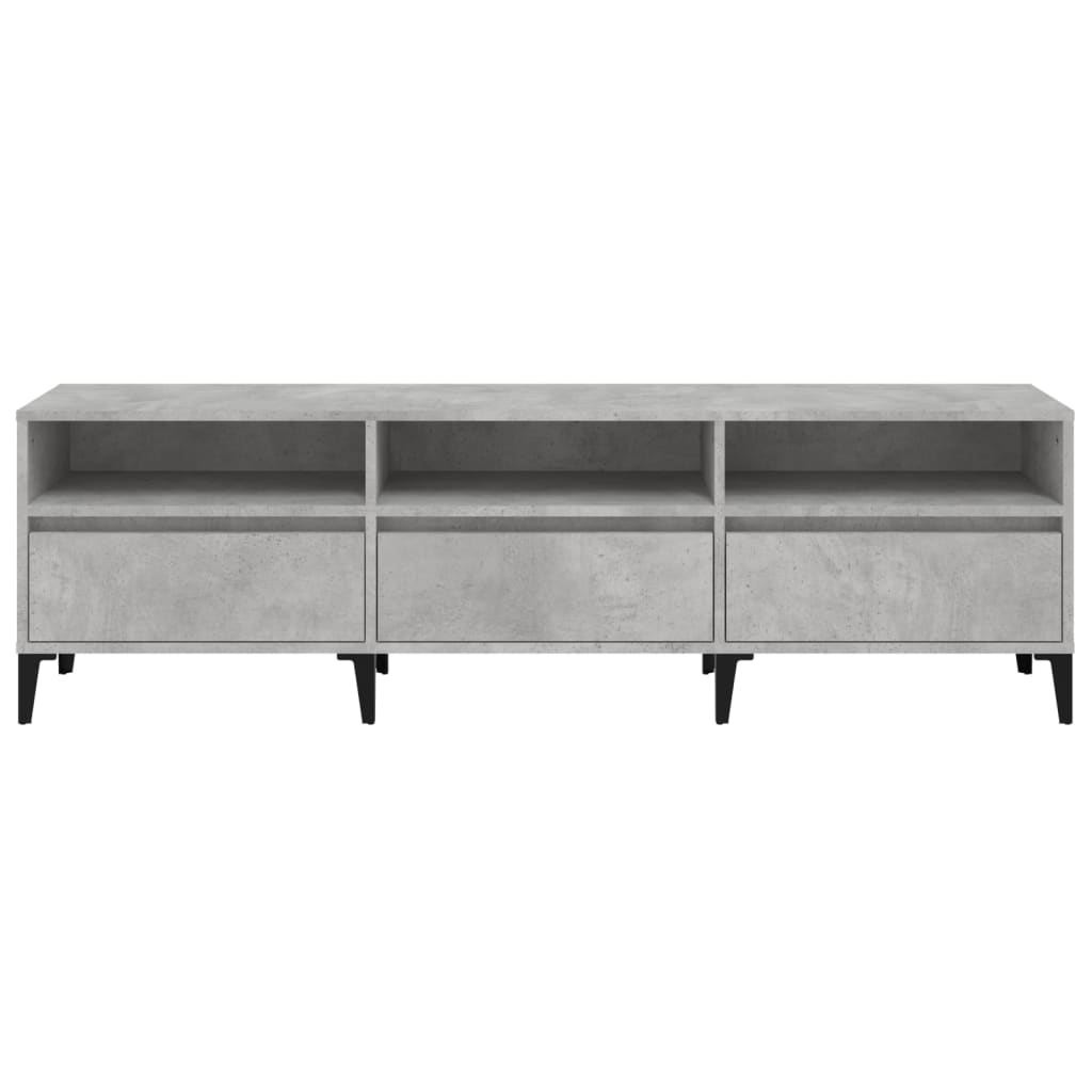 Meuble TV gris béton 150x30x44,5 cm en bois