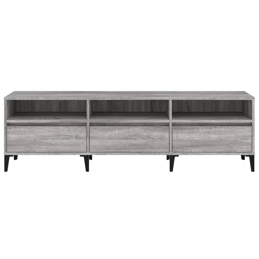 TV Cabinet Gray Sonoma 150x30x44.5 cm Wood Material