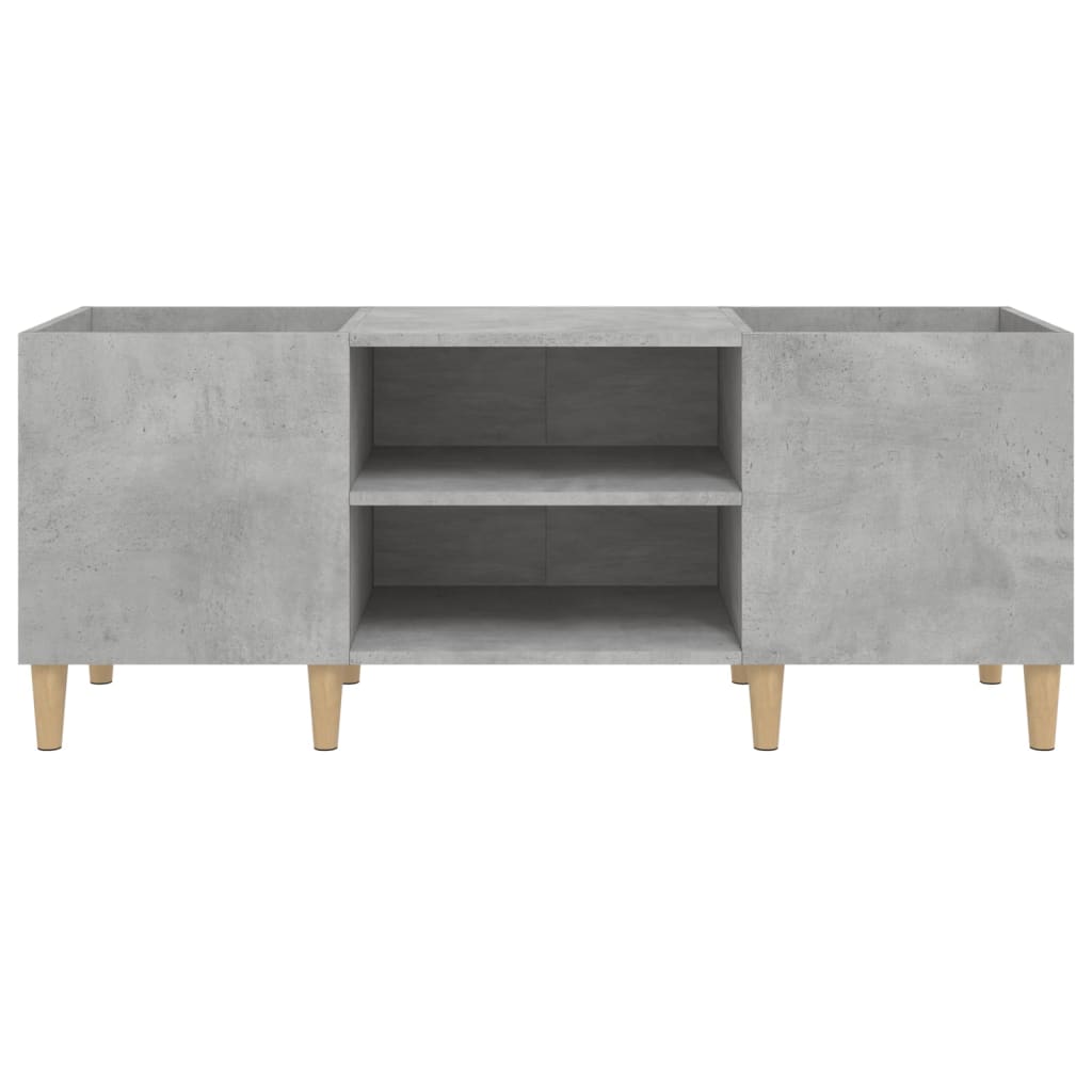 Record Cabinet Concrete Grey 121x38x48 cm Wood Material