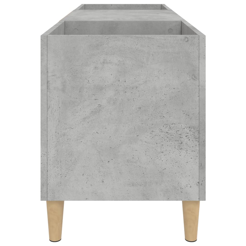 Record Cabinet Concrete Grey 121x38x48 cm Wood Material