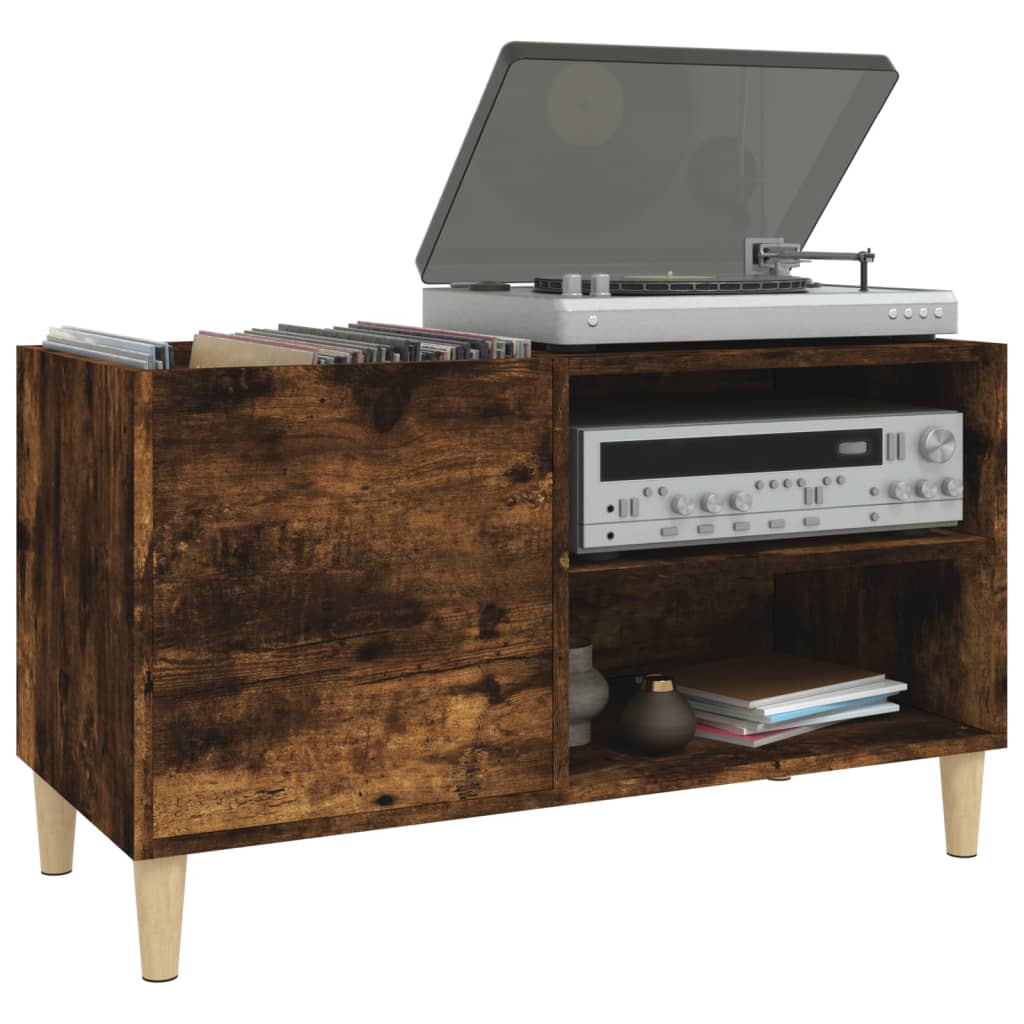 Armoire à panneaux chêne fumé 84,5x38x48 cm matériau bois