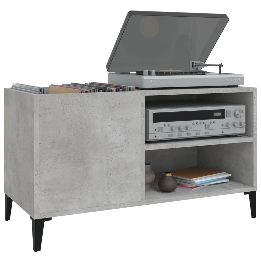 Armoire à panneaux gris béton 84,5x38x48 cm en bois