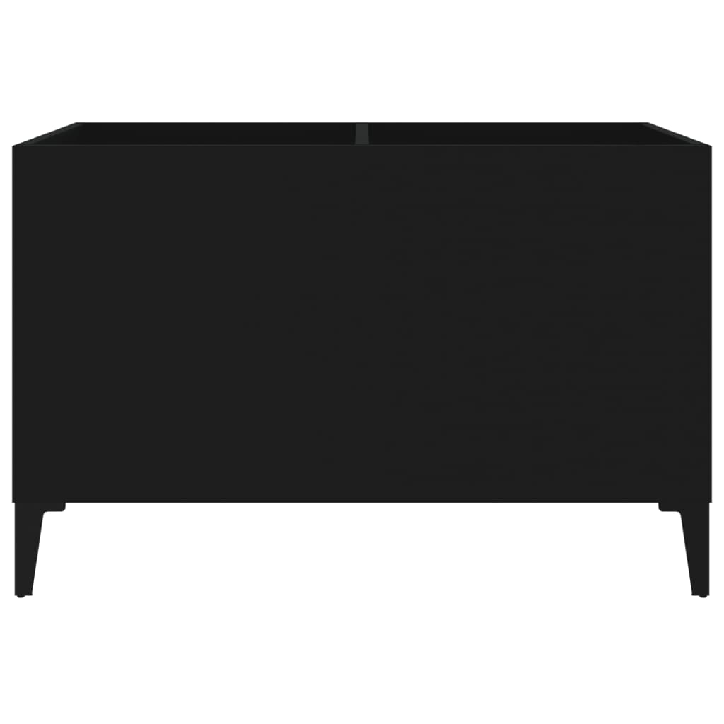 Record Cabinet Black 74.5x38x48 cm Wood Material
