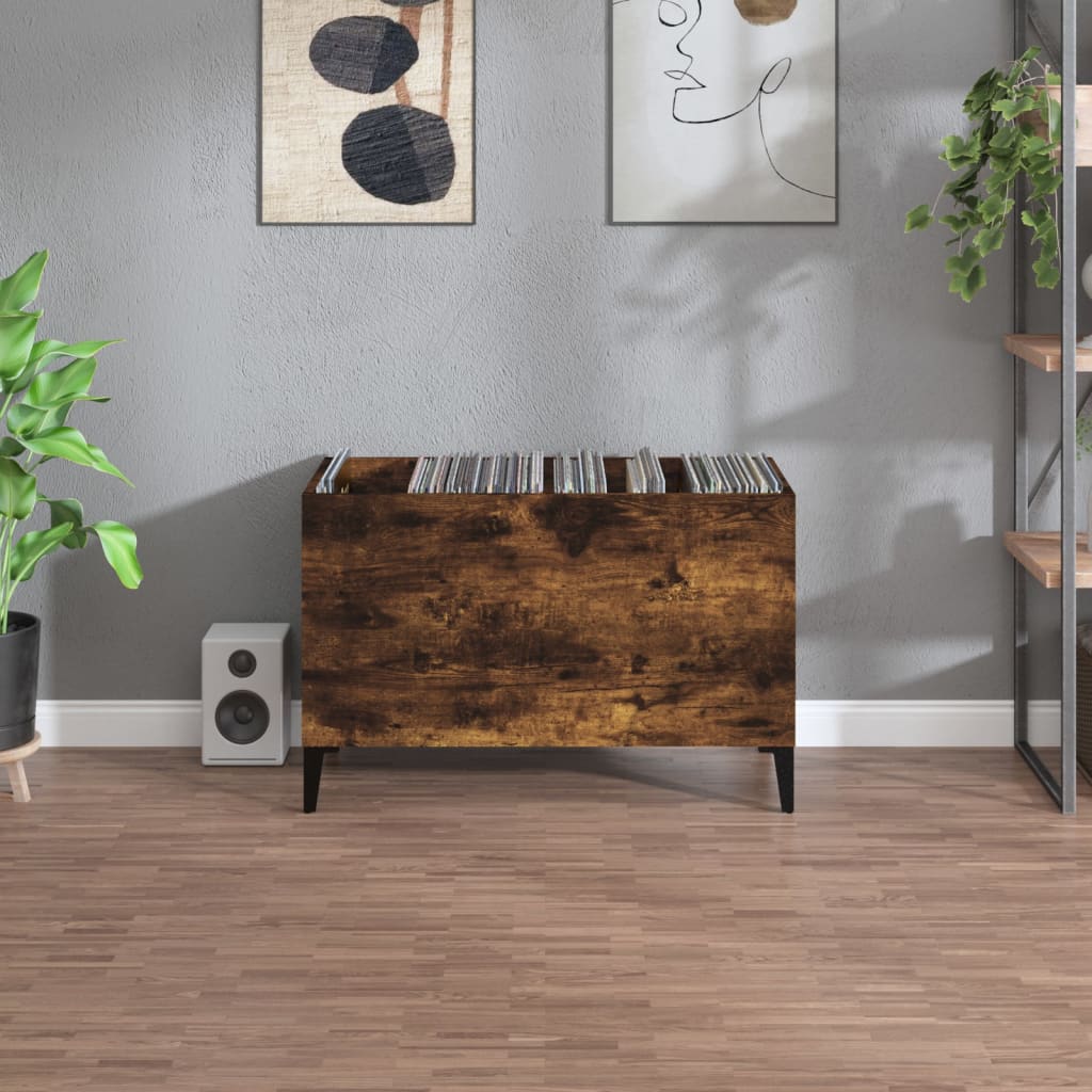 Armoire à panneaux chêne fumé 74,5x38x48 cm matériau bois