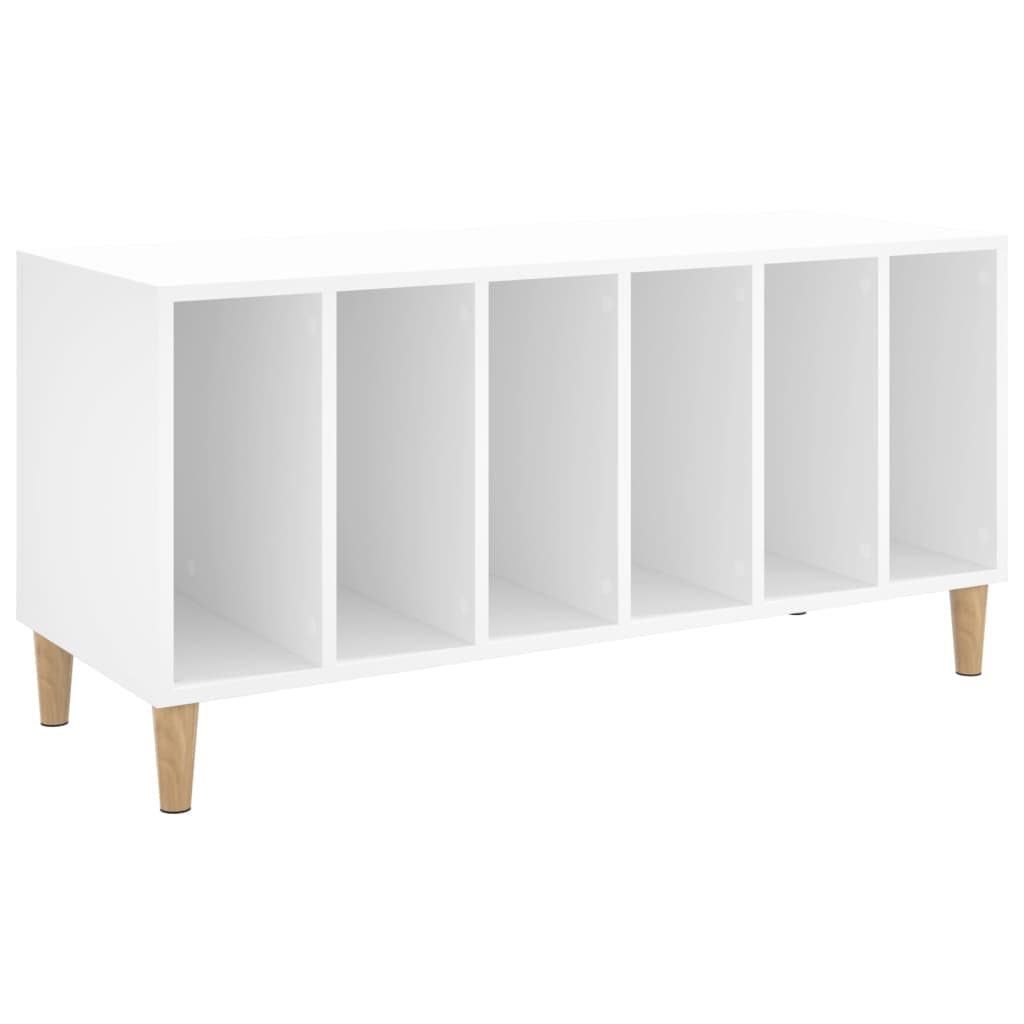 Record Cabinet White 100x38x48 cm Wood Material