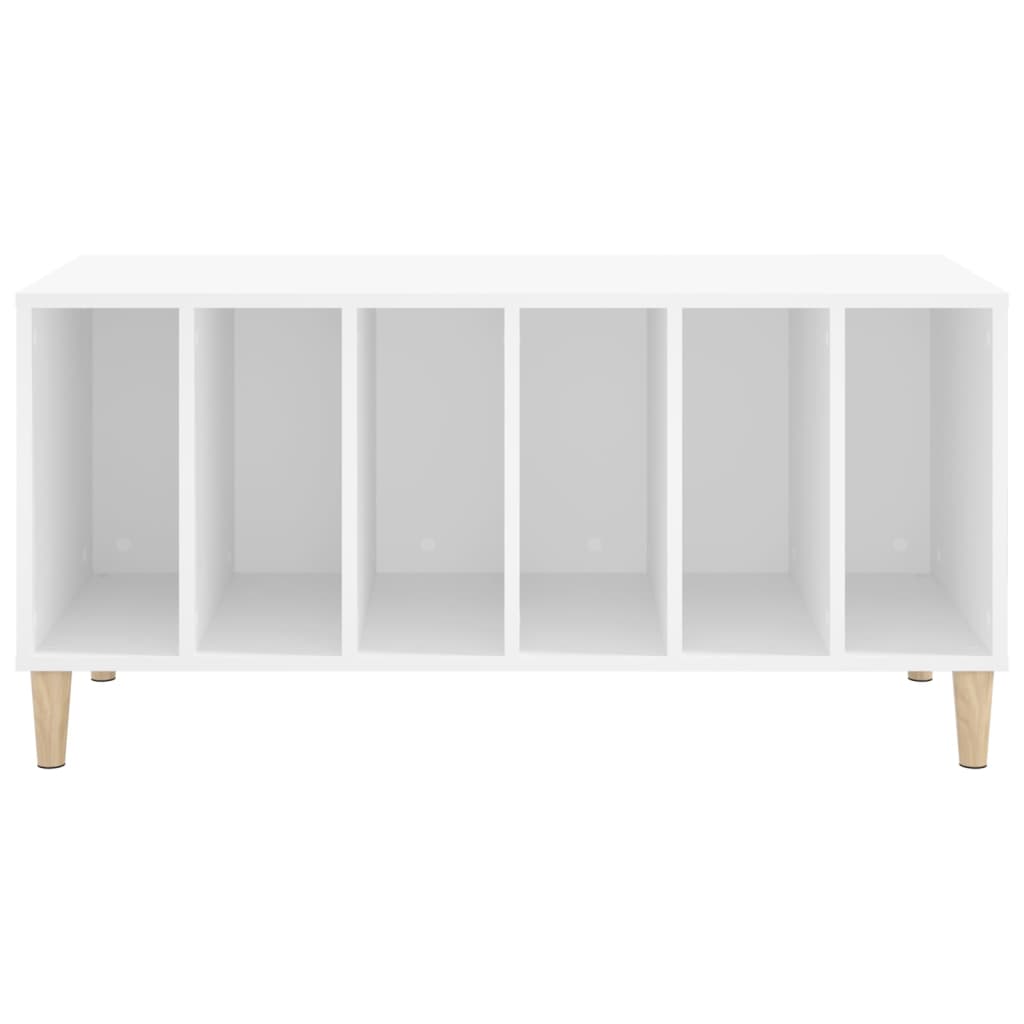 Record Cabinet White 100x38x48 cm Wood Material
