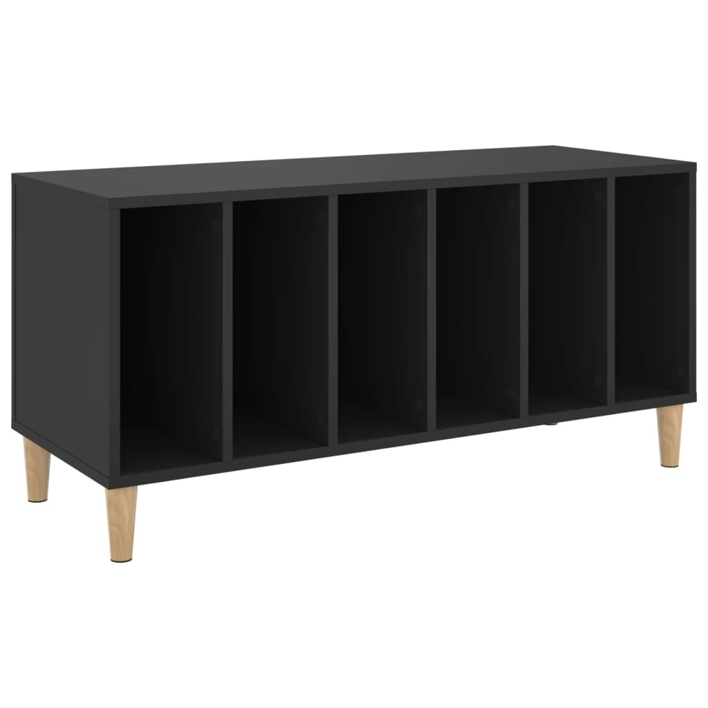 Record Cabinet Black 100x38x48 cm Wood Material