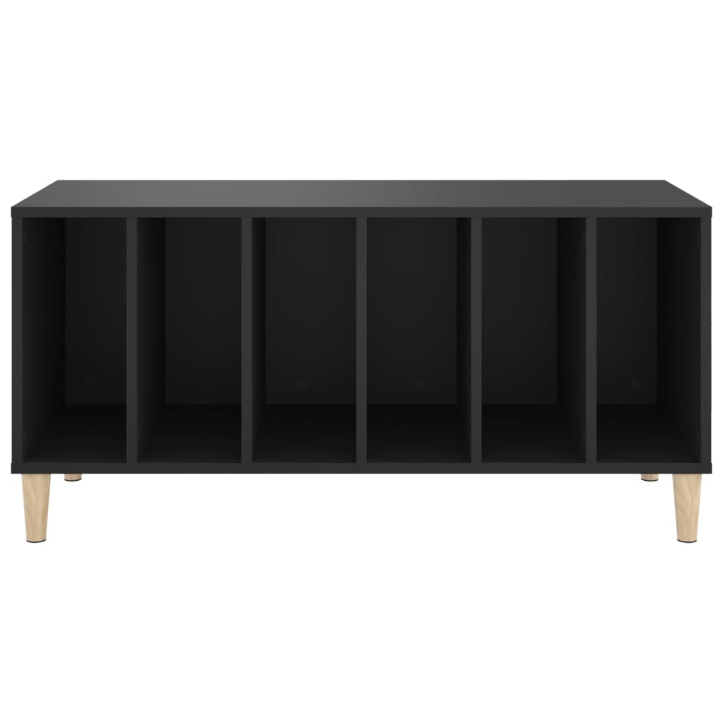 Record Cabinet Black 100x38x48 cm Wood Material