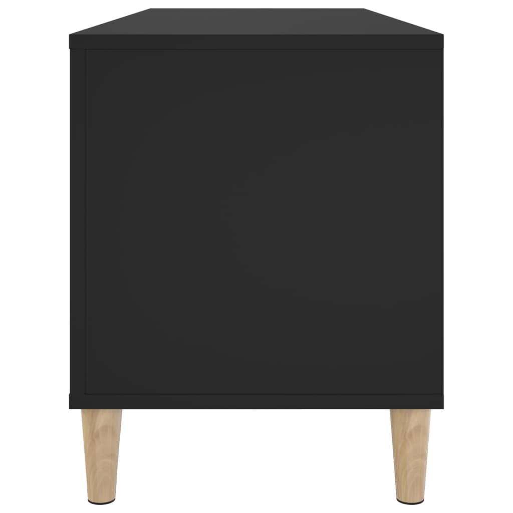 Record Cabinet Black 100x38x48 cm Wood Material
