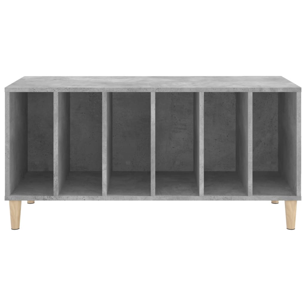 Record Cabinet Concrete Grey 100x38x48 cm Wood Material