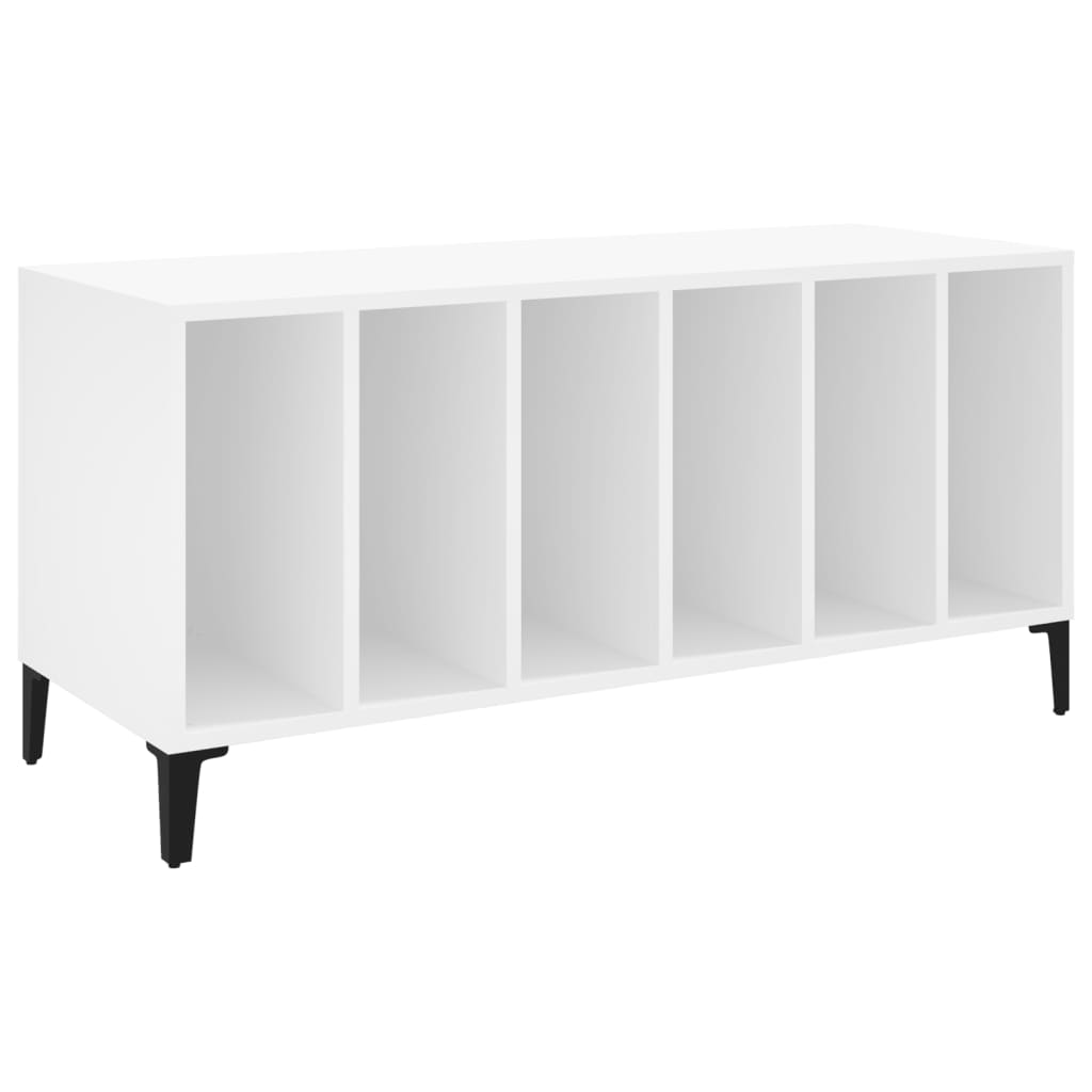 Record Cabinet White 100x38x48 cm Wood Material