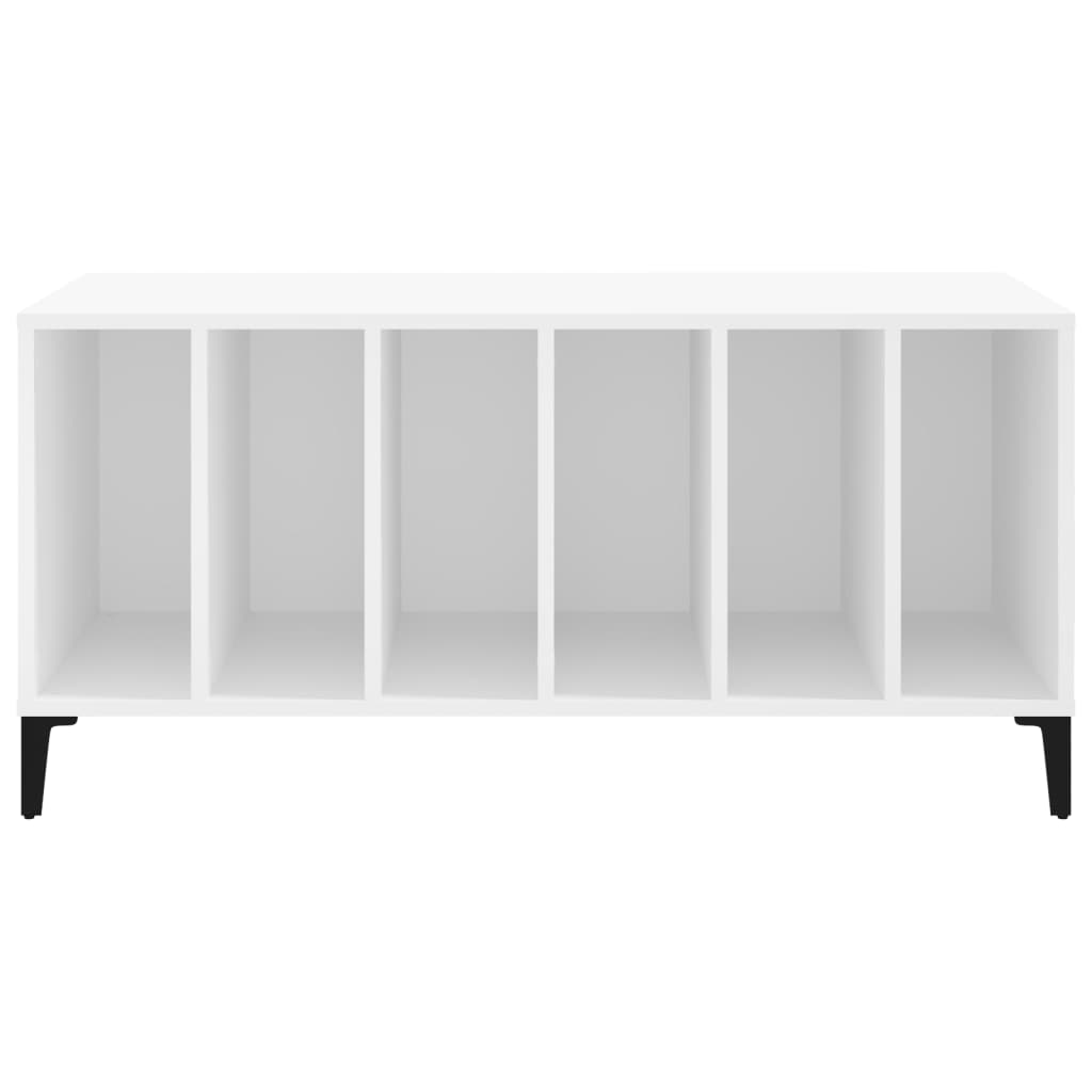 Record Cabinet White 100x38x48 cm Wood Material