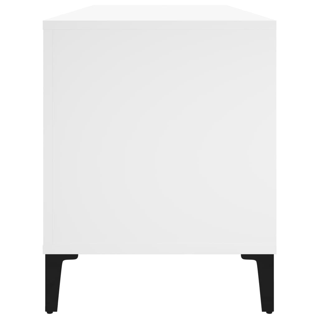 Record Cabinet White 100x38x48 cm Wood Material
