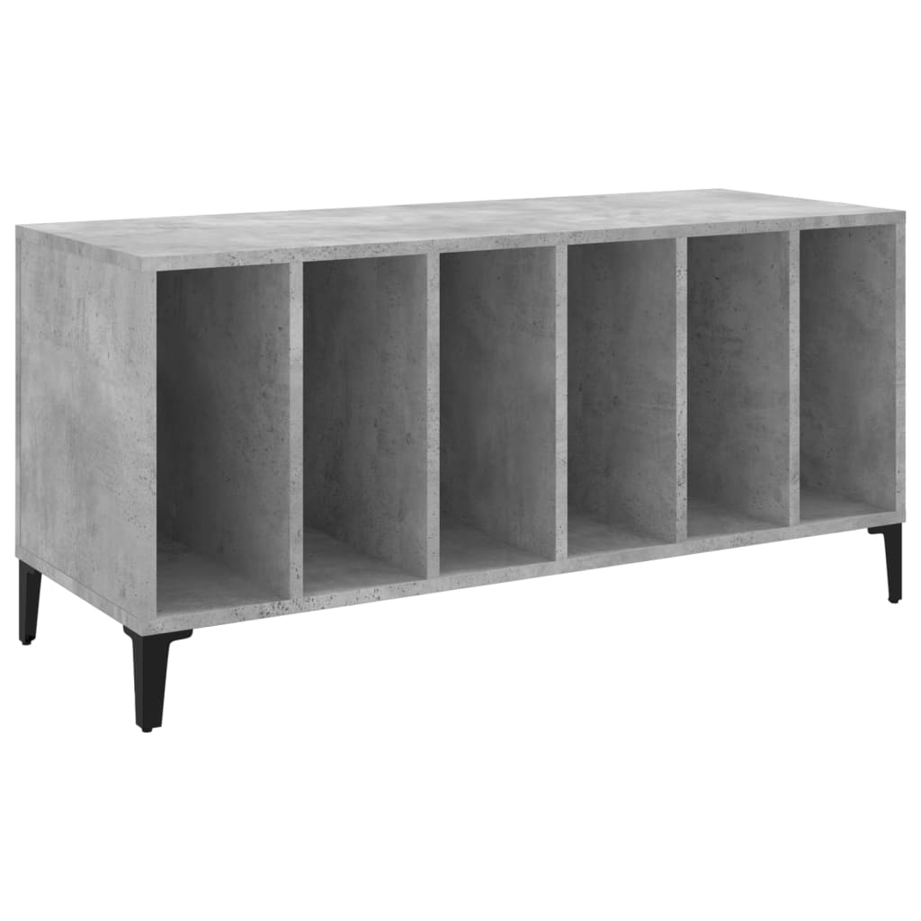 Record Cabinet Concrete Grey 100x38x48 cm Wood Material