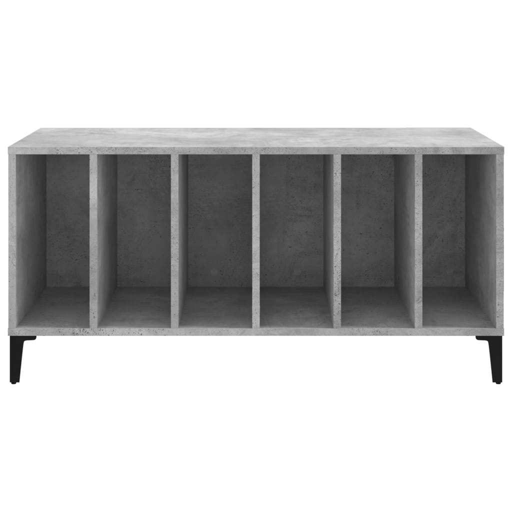 Record Cabinet Concrete Grey 100x38x48 cm Wood Material