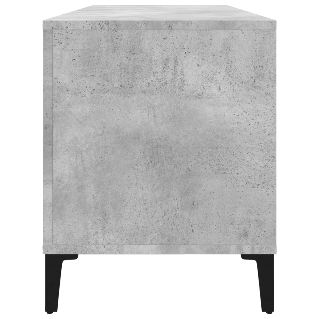 Record Cabinet Concrete Grey 100x38x48 cm Wood Material