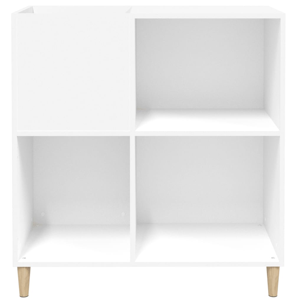 Record Cabinet White 84.5x38x89 cm Wood Material