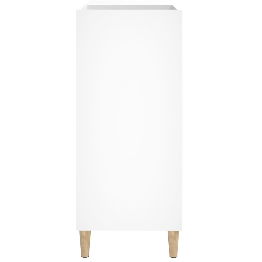 Record Cabinet White 84.5x38x89 cm Wood Material
