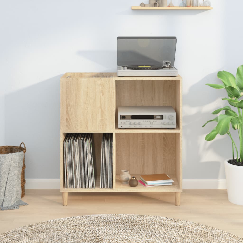 Record Cabinet Sonoma Oak 84.5x38x89 cm Wood Material