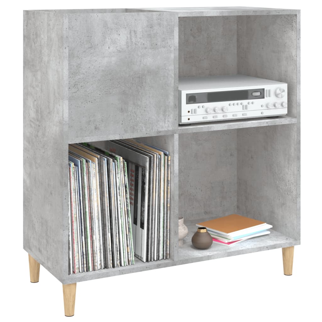 Armoire à panneaux gris béton 84,5x38x89 cm en bois