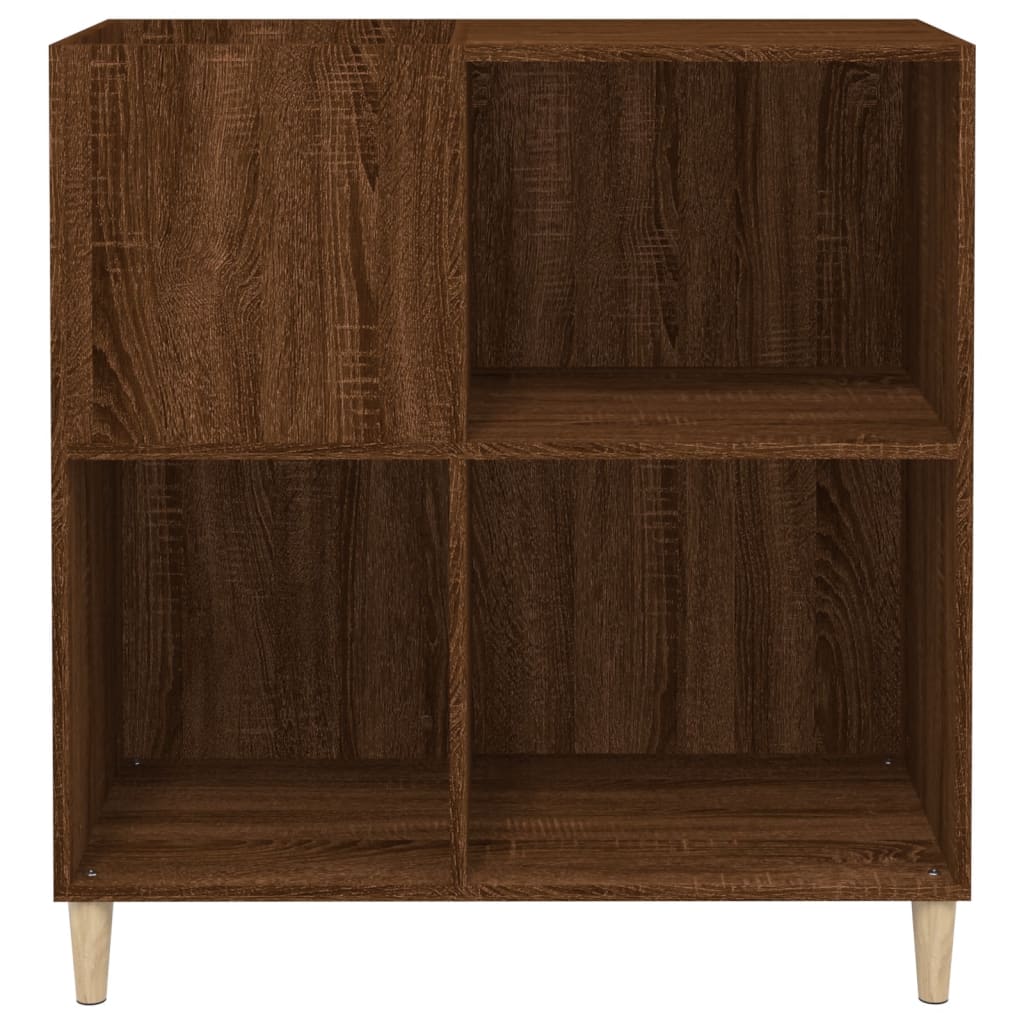 Record Cabinet Brown Oak Look 84.5x38x89 cm Wood Material