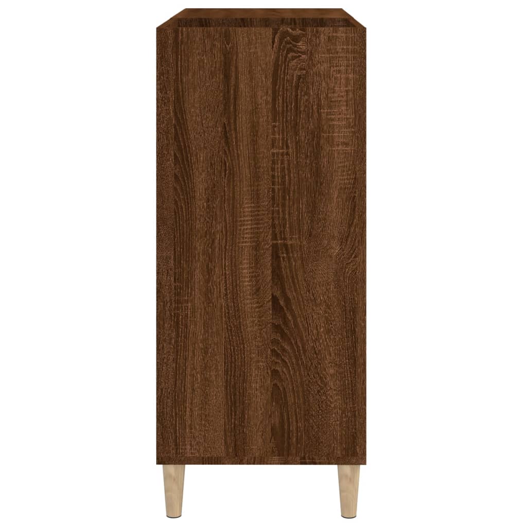 Record Cabinet Brown Oak Look 84.5x38x89 cm Wood Material