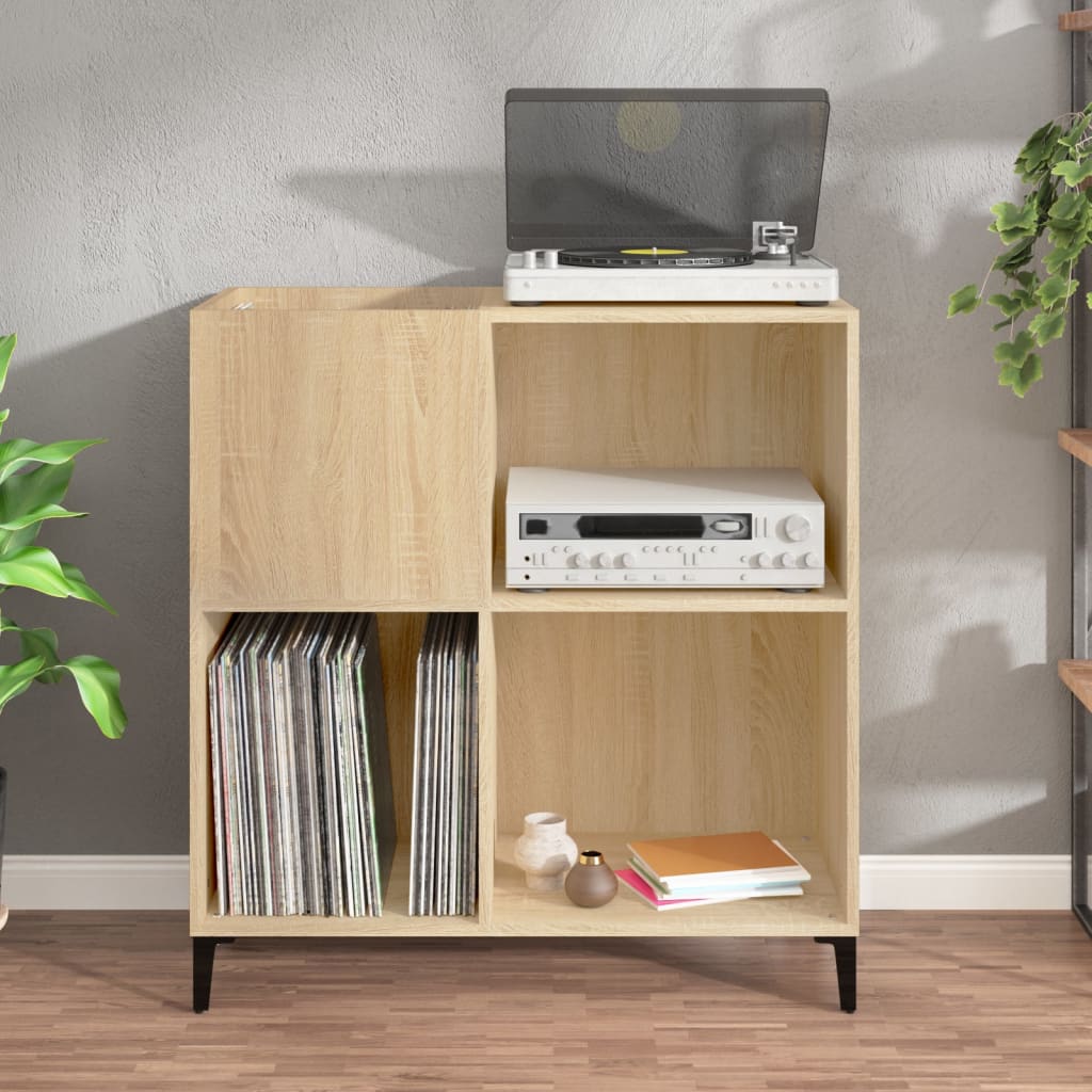 Record Cabinet Sonoma Oak 84.5x38x89 cm Wood Material