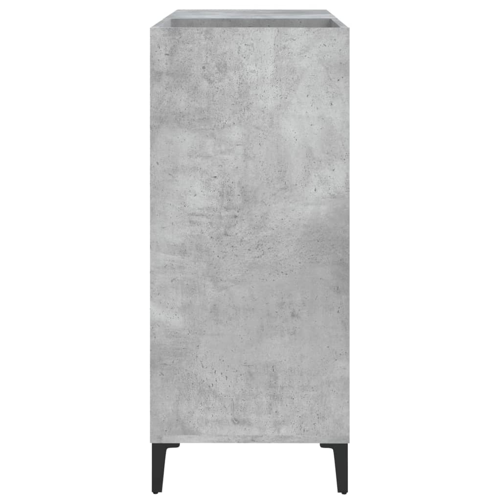 Armoire à panneaux gris béton 84,5x38x89 cm en bois