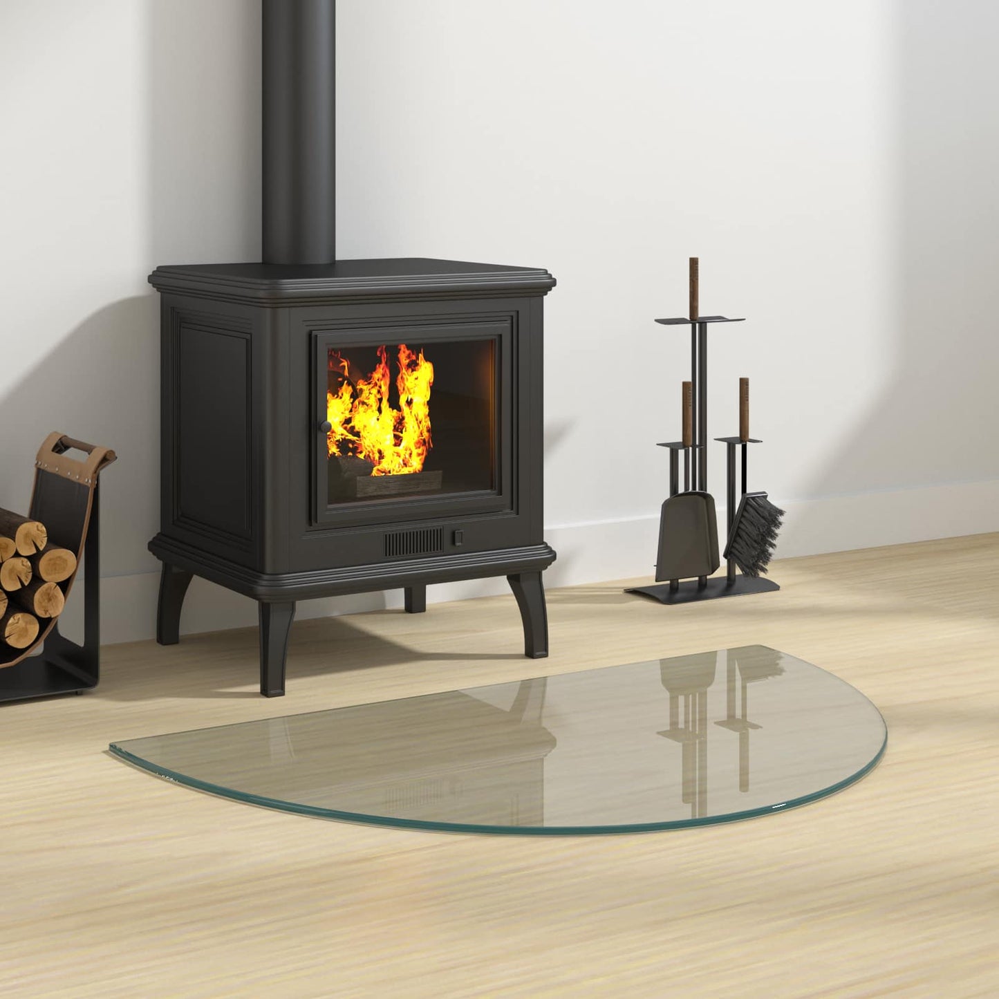 Feuerstelle Glasplatte Transparent 800 x 500 mm Glas